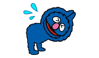 😂 Grover Sesame Street โกรเวอร์, เซซามีสตรีท, มัพเพ็ต, สัตว์ประหลาด, สีน้ำเงิน telegram sticker