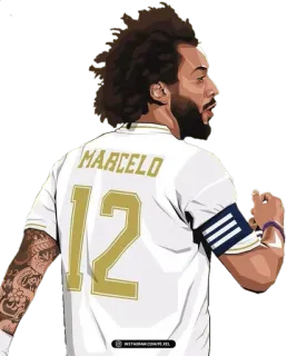🇧🇷 Marcelo Vieira MARCELO bóng đá, cầu thủ bóng đá, cầu thủ, thể thao, vận động viên telegram sticker