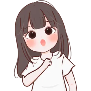 😮 Anime, Cartoon, Mädchen, Süß, Sticker telegram sticker
