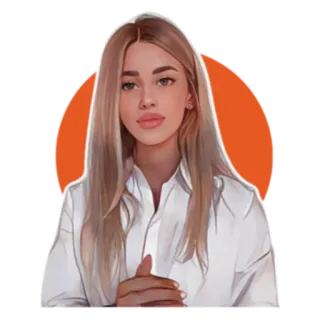🙋‍♀️ женщина, портрет, стикер, блондинка, девушка, женский, человек telegram sticker