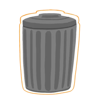 🗑 ゴミ箱, ゴミ, ごみ箱, リサイクル, 廃棄物, ゴミ収集箱 telegram sticker