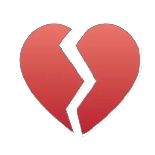 💔 desamor, corazón roto, triste, emocional, amor, relación, ruptura telegram sticker
