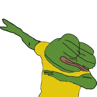 😎 Pepe the Frog pepe der frosch, meme, internet meme, dab whatsapp sticker