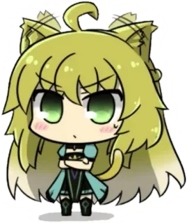 😾 Anime, Chibi, Chica gato, Manga, Kawaii telegram sticker