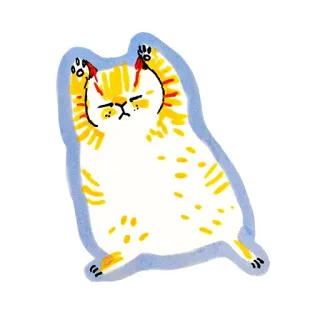 😑 кот, котёнок, милый, животное, питомец, наклейка, мультфильм, ленивый telegram sticker