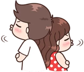 😾 couple, amour, dessin animé, relation, mignon telegram sticker