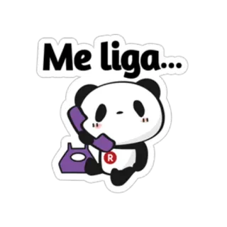 📱 Me liga... パンダ, 漫画, 電話, 可愛い, 動物, ステッカー telegram sticker