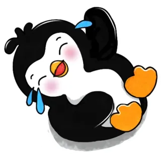 😂 pinguino, animale, cartone animato, carino, felice, kawaii whatsapp sticker