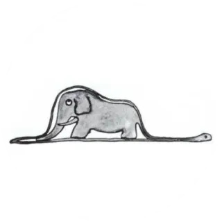 👑 The Little Prince El Principito, elefante, boa constrictor, ilustración, serpiente telegram sticker