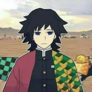 🌊 Giyu Tomioka Demon Slayer Аниме, Персонаж, Клинок, рассекающий демонов, Гию Томиока telegram sticker