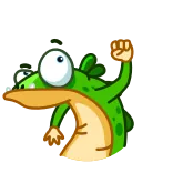🤓 rana, cartone animato, animale, adesivo whatsapp sticker