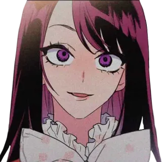 🙂 Аниме, Манга, Женщина, Мультфильм, Портрет, Иллюстрация telegram sticker