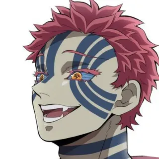 😄 Akaza Demon Slayer Аниме, Демон, Аказа, Клинок, рассекающий демонов, Персонаж telegram sticker