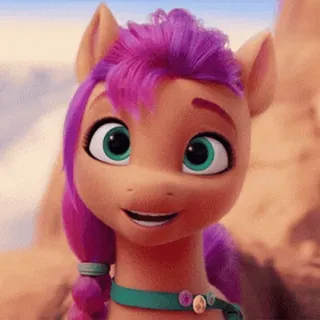 😒 Sunny Starscout My Little Pony pônei, fofo, desenho animado, animal, equino, mamífero, amizade telegram sticker