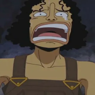 🎨 Usopp One Piece アニメ, ワンピース, ウソップ, 面白い, 反応, 怖い telegram sticker