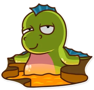 😏 dinossauro, desenho animado, animal, fofo, dragão, monstro, engraçado, kawaii telegram sticker