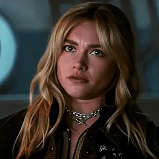 😐 Yelena Belova Yelena Belova, Marvel, Viuda Negra, Ojo de Halcón, Florence Pugh whatsapp sticker