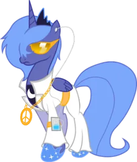 😎 Princess Luna My Little Pony Pony, Dibujos animados, Princesa Luna, My Little Pony, Símbolo de la paz, Unicornio, Fan art telegram sticker