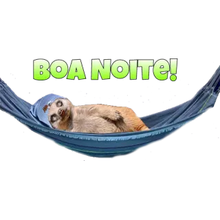 👋 BOA NOITE! preguiça, rede, boa noite, dormir, relaxar telegram sticker