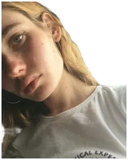 😌 Frau, Mädchen, Porträt, Selfie, Person, Gesicht telegram sticker