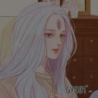 🖤 Gyuiit phụ nữ, phim hoạt hình, hình minh họa, nữ, anime, Hàn Quốc, bản vẽ telegram sticker