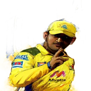 ✌️ MS Dhoni MS Dhoni, Cricket, Sport, Giocatore di cricket indiano, Chennai Super Kings telegram sticker