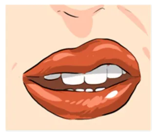 👄 嘴, 嘴唇, 微笑, 牙齿 whatsapp sticker