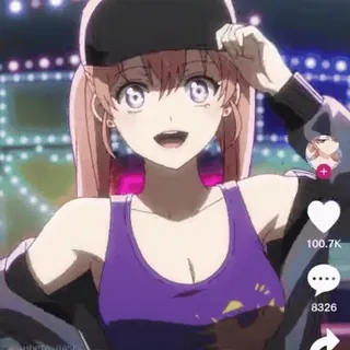 🕺 Anime, Chica, Baile, Cantante, Ídolo whatsapp sticker