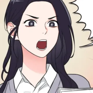 😡 mulher, brava, desenho animado, expressão, retrato telegram sticker