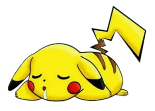 😪 Pikachu Pokemon ปิกาจู, นอนหลับ, โปเกมอน, สีเหลือง, น่ารัก, อนิเมะ telegram sticker