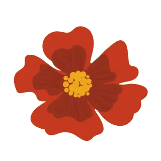 🌸 flor, natureza, planta, vermelho, floral telegram sticker