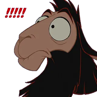 ‼ Kuzco The Emperor's New Groove !!!!!! ตัวลามา, ดิสนีย์, แอนิเมชั่น, ตลก, สีหน้า telegram sticker