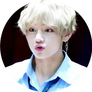 😚 Person, blonde Haare, Koreanisch, Idol, Sänger, Promi whatsapp sticker