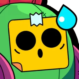😅 Spike Brawl Stars spike, brawl stars, cactus, game, character telegram sticker