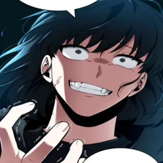 😡 anime, manga, angry, scary, face, expression whatsapp sticker