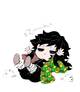 🌟 Giyu Tomioka Demon Slayer まてーん Anime, Demon Slayer, Manga, Giyu Tomioka, Chibi telegram sticker