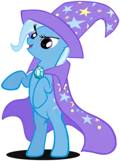 😈 Trixie Lulamoon My Little Pony Pony, Zauberer, Magie, Cartoon, Süß, Sterne telegram sticker
