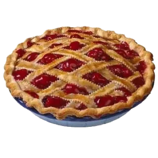 🥧 파이, 체리 파이, 디저트, 음식, 달콤한, 구운 식품 telegram sticker