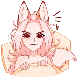 😠 Anime, Manga, Rubah, Gadis, Kartun telegram sticker