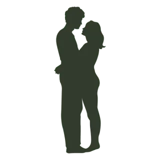 😃 пара, любовь, романтика, силуэт, объятие, интимность telegram sticker