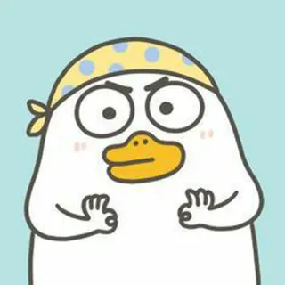 🐣 เป็ดการ์ตูน, โกรธ, ภาพประกอบ, สัตว์, น่ารัก, ตัวละคร telegram sticker