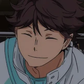 🦉 Oikawa Tooru Haikyuu!! аниме, haikyuu, оикава, тоору, улыбается, персонаж telegram sticker