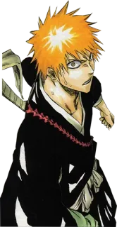 😨 Ichigo Kurosaki Bleach Anime, Manga, Ichigo, Bleach, Postać whatsapp sticker