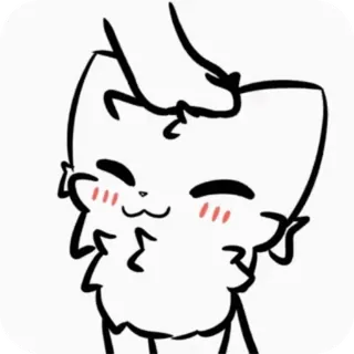 😊 mèo, dễ thương, vuốt ve, vui vẻ, hoạt hình telegram sticker