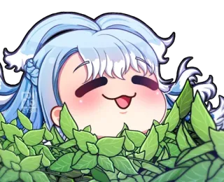 ☺️ Аниме, Милый, Растение, Мультфильм, Персонаж whatsapp sticker