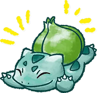 😆 Bulbasaur Pokemon pokemon, bulbasaur, cute, grass type, video game, fanart telegram sticker