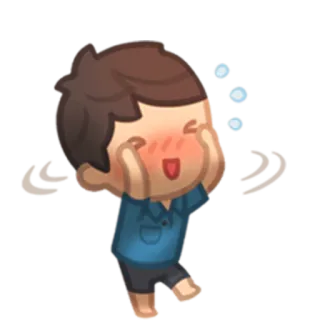 😀 Kartun, Senang, Anak laki-laki, Lucu, Ilustrasi, Ceria telegram sticker