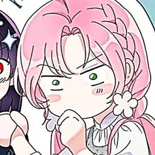 🌸 Anime, Manga, Kartun, Ekspresi, Rambut pink, Karakter telegram sticker