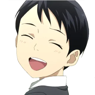 😄 anime, smile, happy, boy telegram sticker