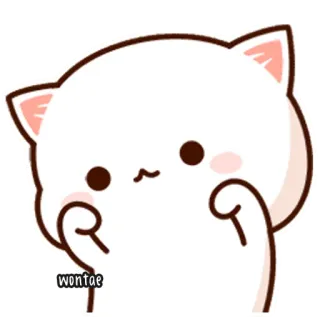 🍥 wontae Katze, süß, Tier, kawaii, Cartoon telegram sticker